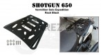 Fit For Royal Enfield Shotgun 650 Vermillion Solo Expedition Rack Plate Black - SPAREZO